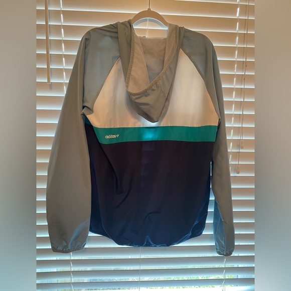 Unisex Adidas Skateboarding BB Packable Wind Jacket White/Teal/Navy - Picture 7 of 8